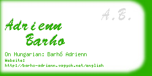 adrienn barho business card